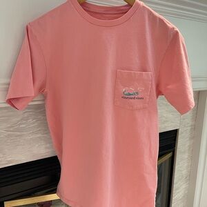 Vineyard Vines Pink Short Sleeve Tee Classic Crew Neck